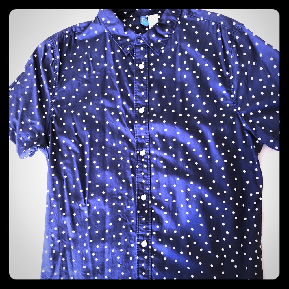 H&M Mens Shirt Sleeve Bottom Up Sz M